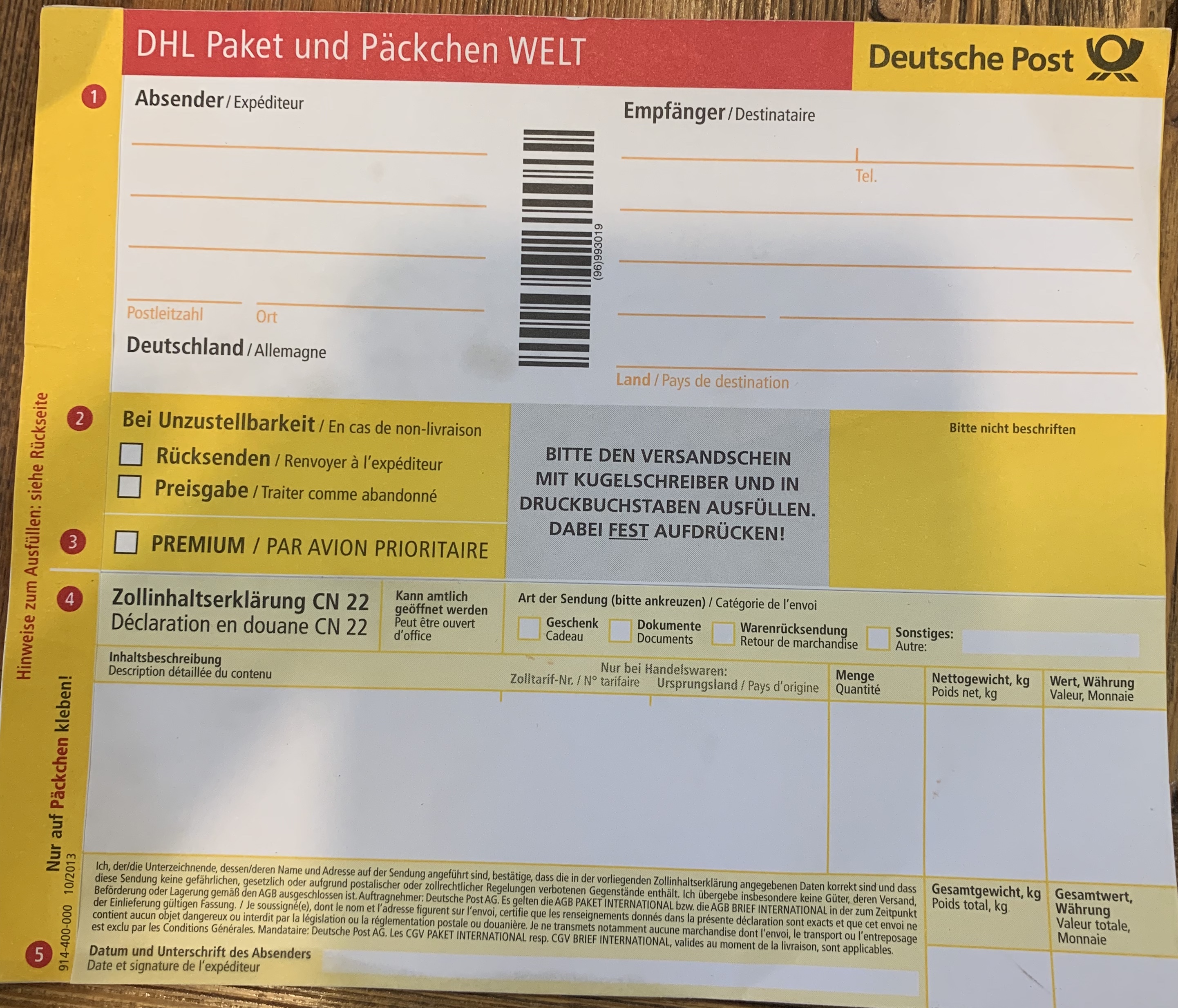 garden blog: Dhl Packchen Aufkleber