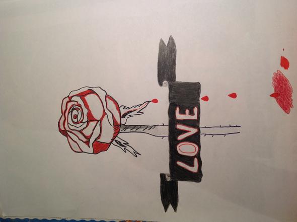 Meine Rose  - (zeichnen, malen)
