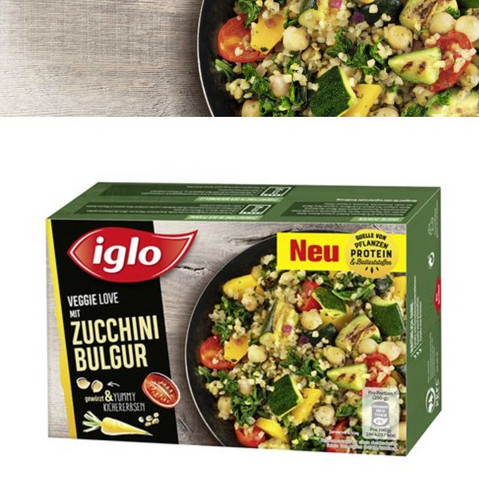 Was kann ich zu Veggie Love Zucchini Bulgur von Iglo dazu essen?