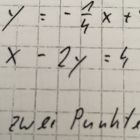 Was Kommt Aus Dieser Formel Für Eine Geradengleichung Y