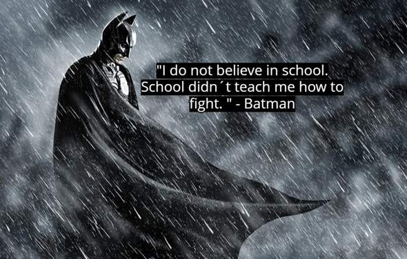 Was meint Batman mit diesem Zitat?