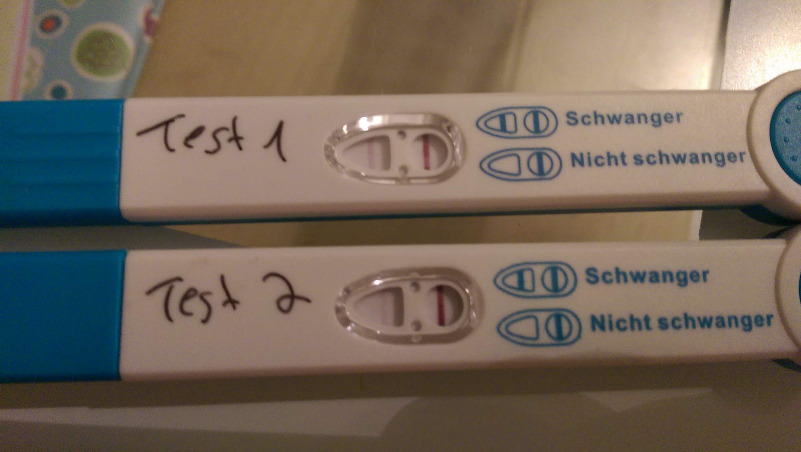 was meint ihr zu den 2 schwangerschaftstests? (Schwangerschaft, Test)