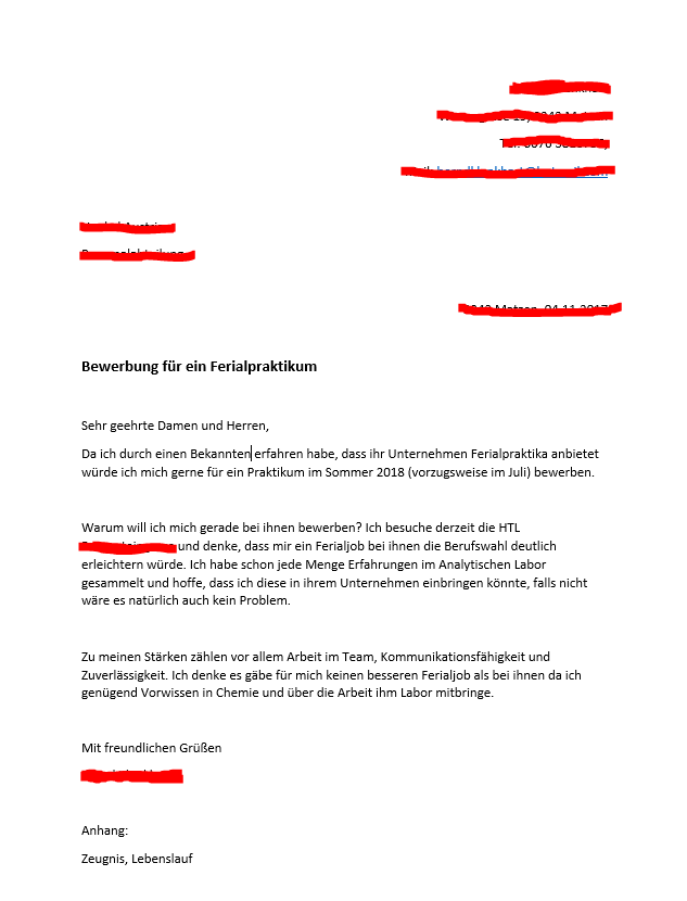 Was muss ich an meinem Bewerbungsschreiben noch ändern ...