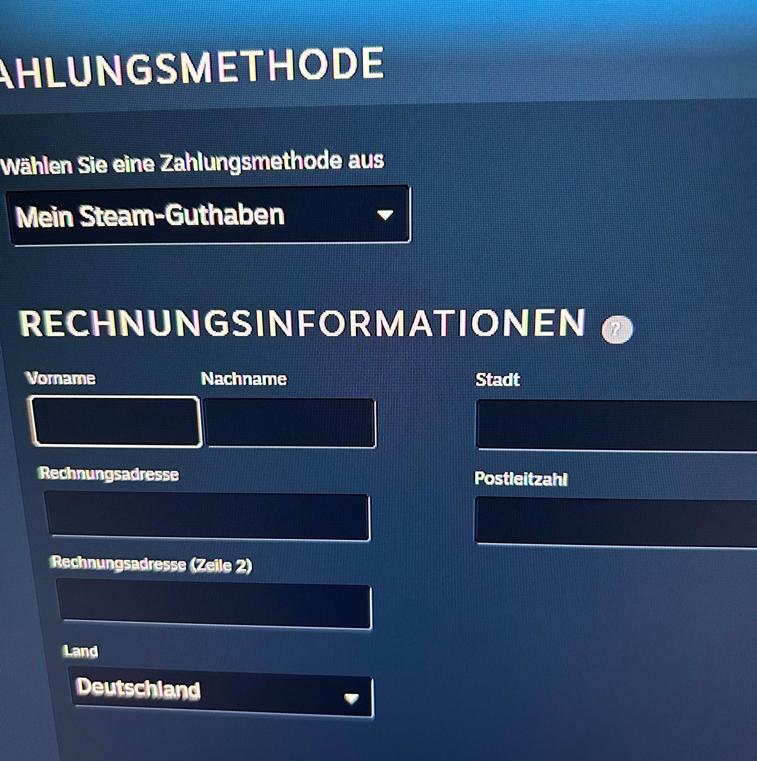 Was muss ich hier bei Steam eingeben?