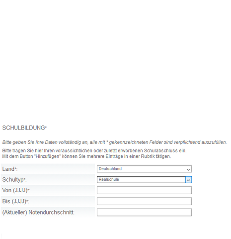 Was mus ich hier eingen - (Schule, online, Bewerbung)