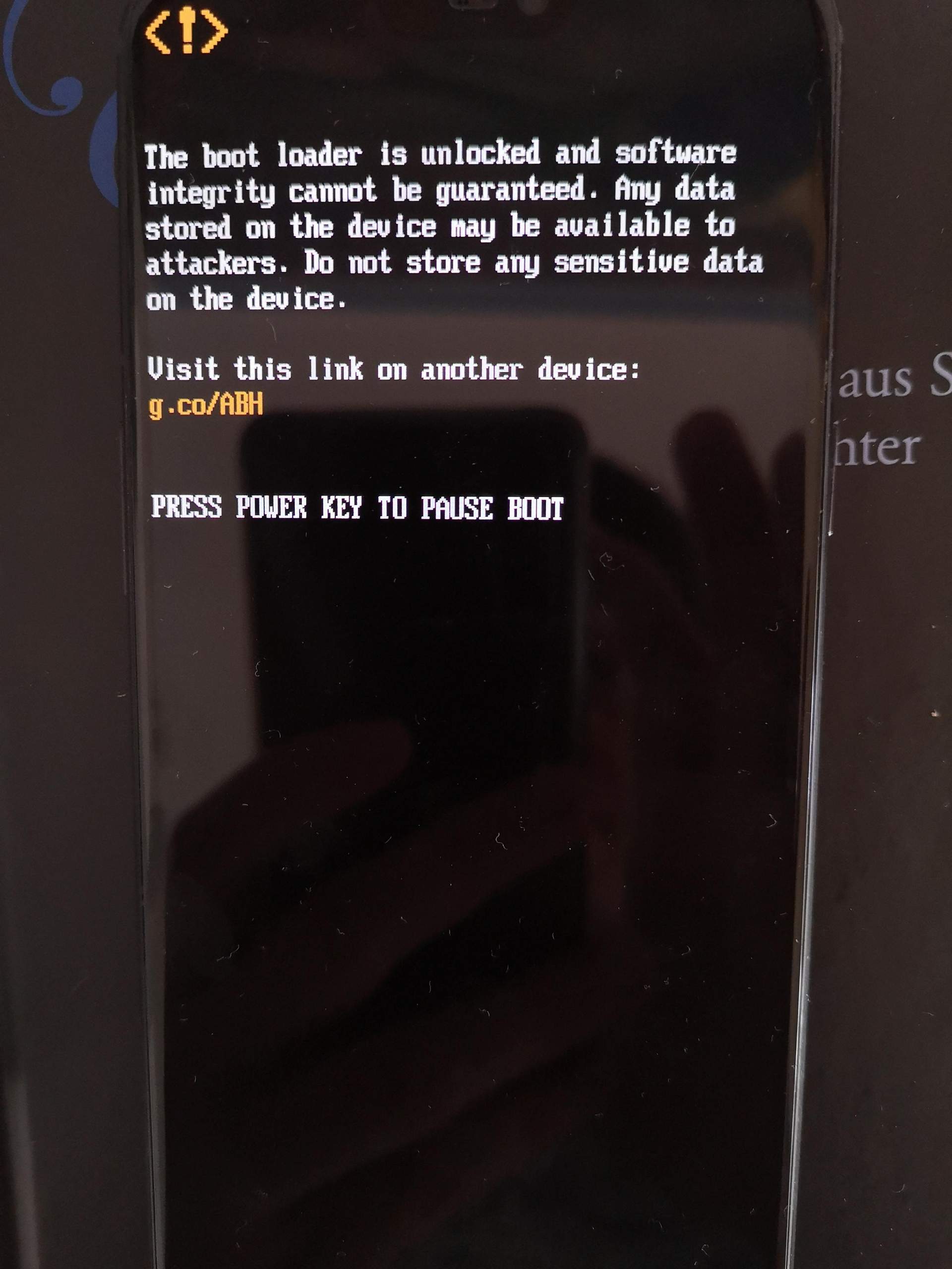 Was muss ich tun, wenn der "boot loader unlocked" ist? (Smartphone ...