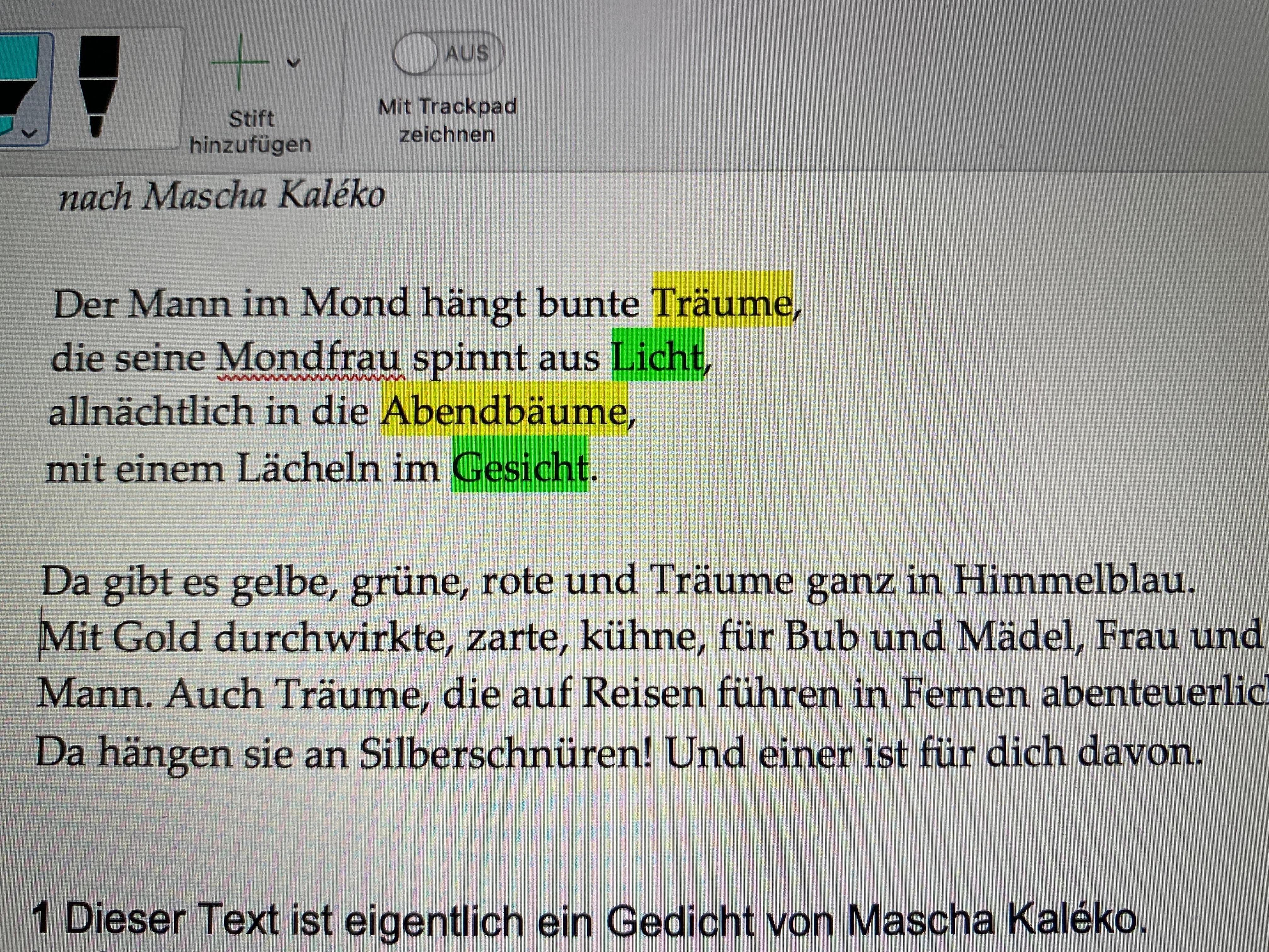 Was Reimt Sich Deutsch Gedicht