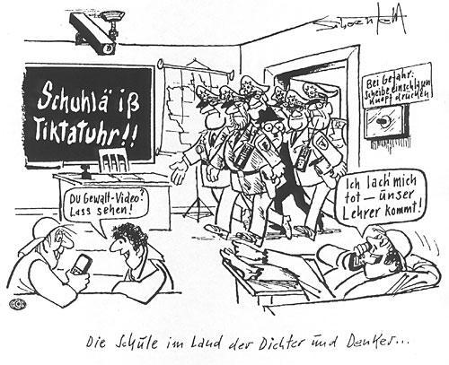 Was sagt diese Karikatur für euch aus? (Schule, Deutschland)