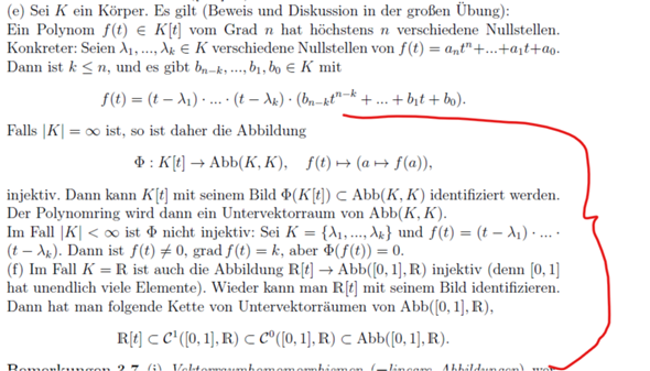 Was sagt dieser Teil der Definition aus (LIneare Algebra, Körper)?