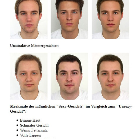 Was Sagt Ihr Zu Den Studien Der Uni Regensburg Attraktive Mannergesichter Liebe Und Beziehung Sex Aussehen