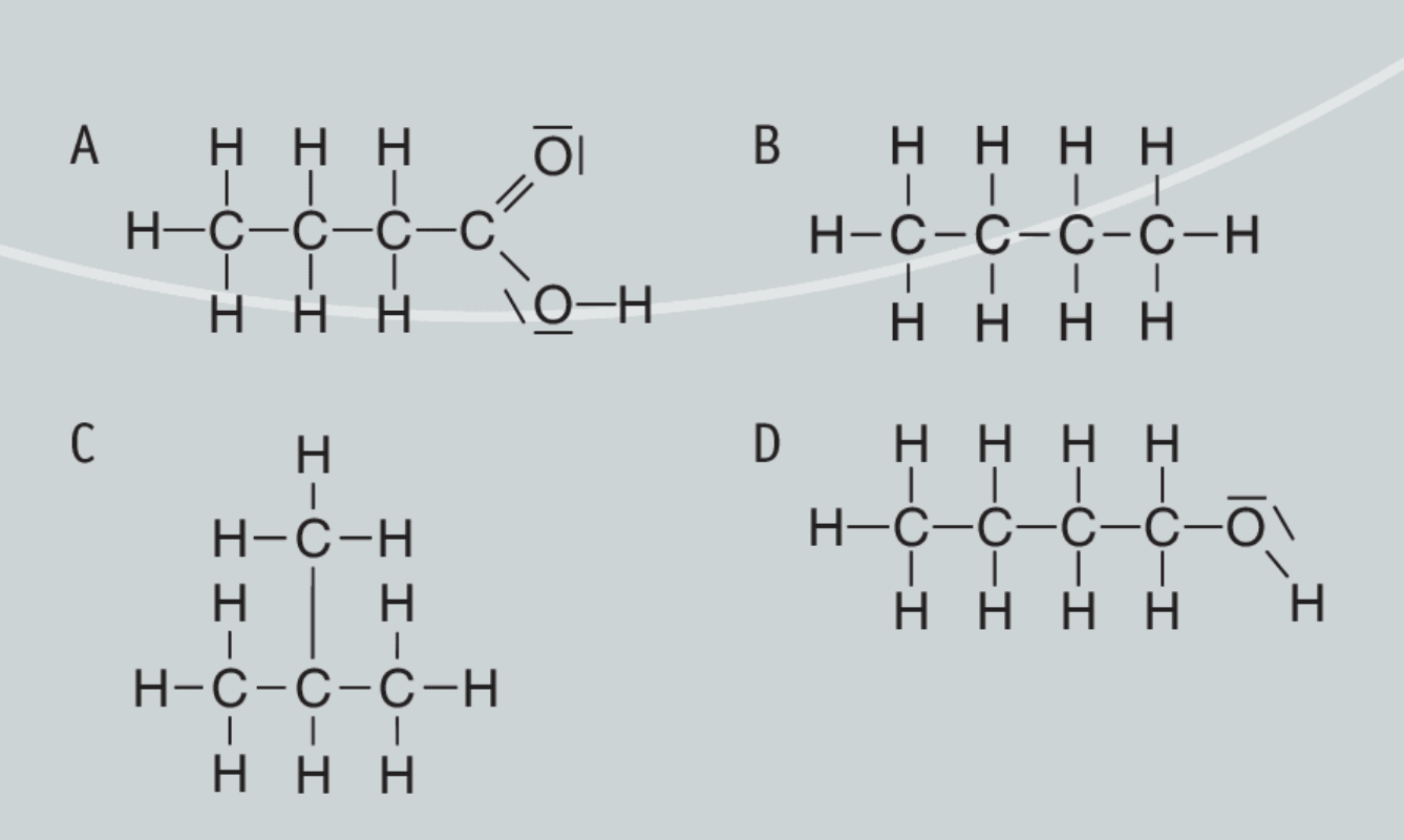 Linienstruktur für 2 Methylpropan