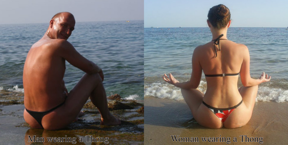 Was sind eure Gedanken zu folgenden zwei Bikini-Fotos?