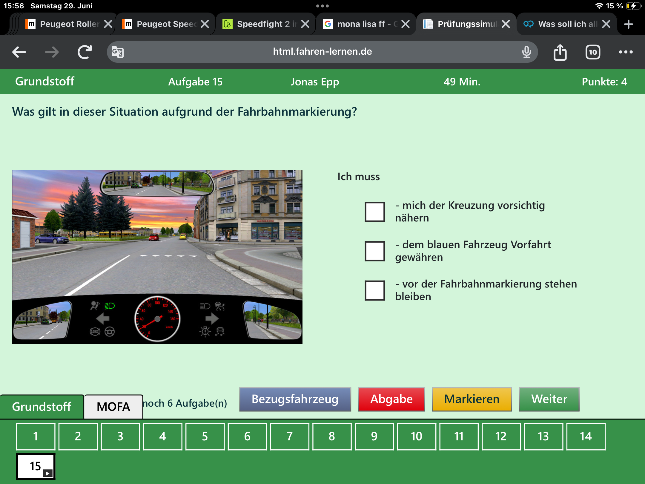 Be Fuhrerschein Prufung Aufgaben