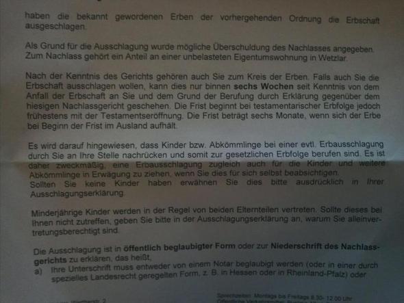 Was Soll Ich Jetzt Tun Nach Diesem Brief Wissenschaft Erbe Erbrecht