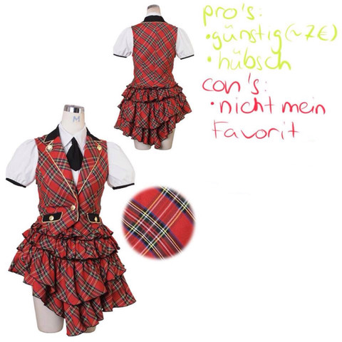 rote Schuluniform - (Kostüm, Cosplay)