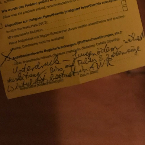Das ist der narkosepasd - (Krankenhaus, Operation, OP)