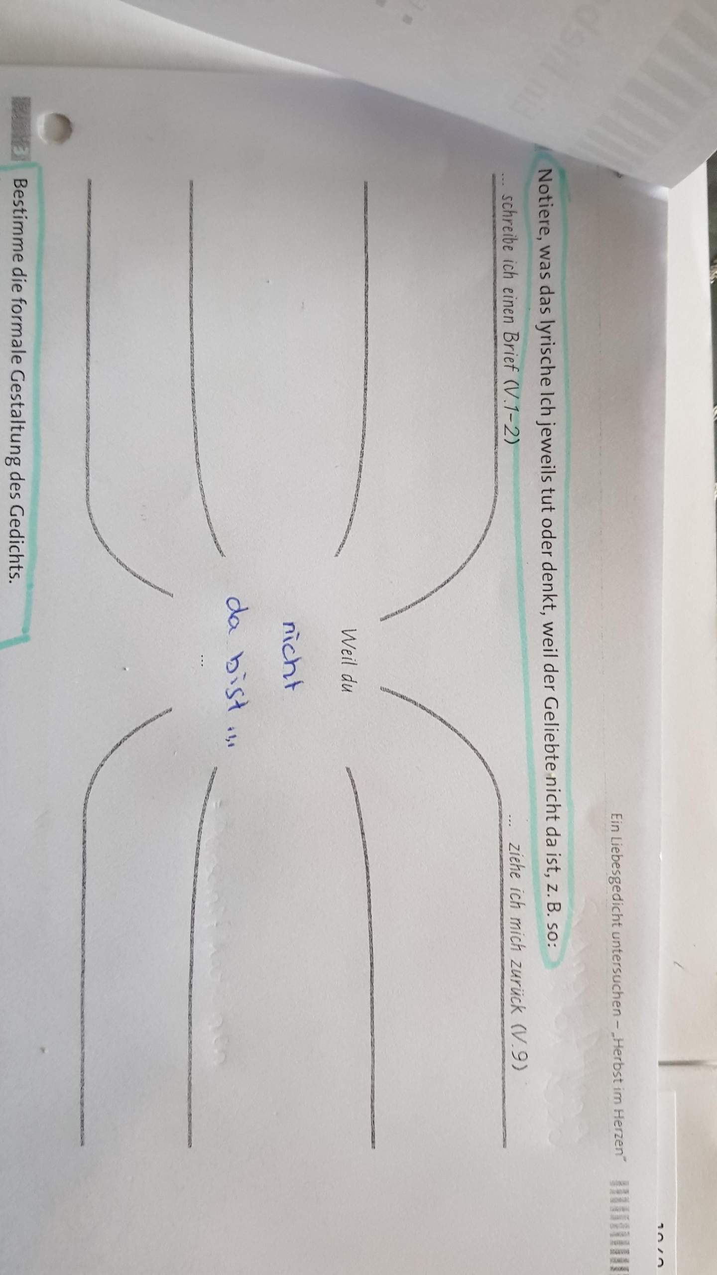 Was tut das lyrische Ich? (Deutsch, Gedicht, Analyse)