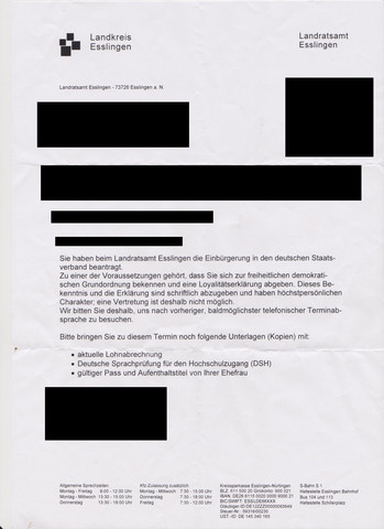 Termin zur aushändigung der einbürgerungsurkunde Termin zur aushändigung der einbürgerungsurkunde