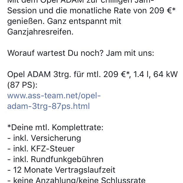 Was Zahle Ich Unterm Strich Fur Den Opel Adam Auto Kaufen Finanzierung