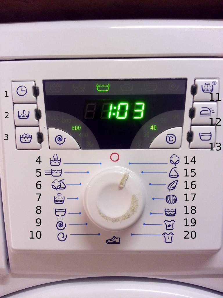 Spiegel symbol in amenities solid icons Waschmaschine exquisit WA6010: Was bedeuten die Symbole? (Fotos