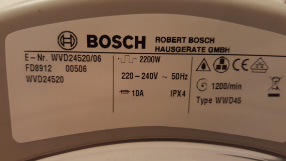 Seriennummer usw. - (Bosch, Waschtrockner)
