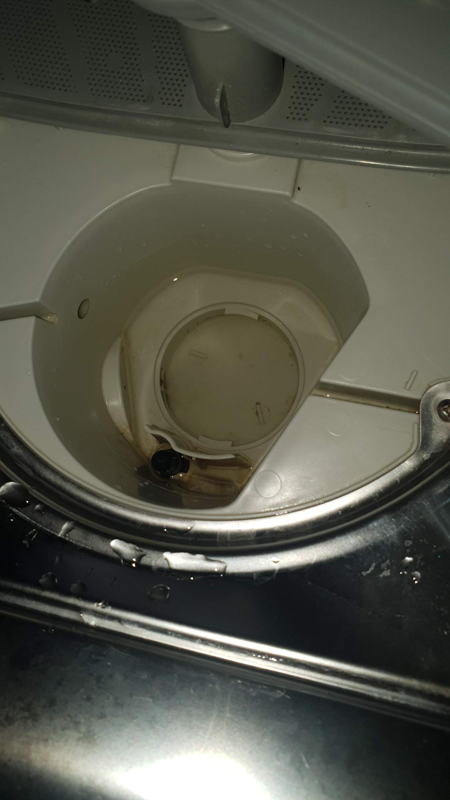Geschirrspuler Wasser Steht Unter Sieb