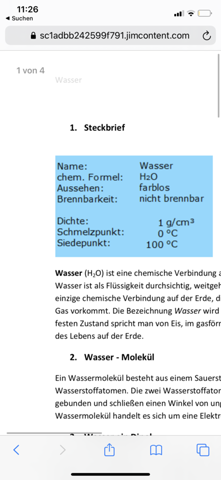 Wasser Steckbrief Und Den Aufbau Eines Wassermolekuls Erklaren Schule Chemie Wassermolekul