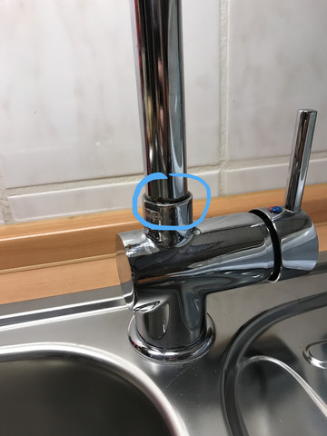 Wasserhahn mit defekter stelle  - (Reparatur, Küche, Handwerk)