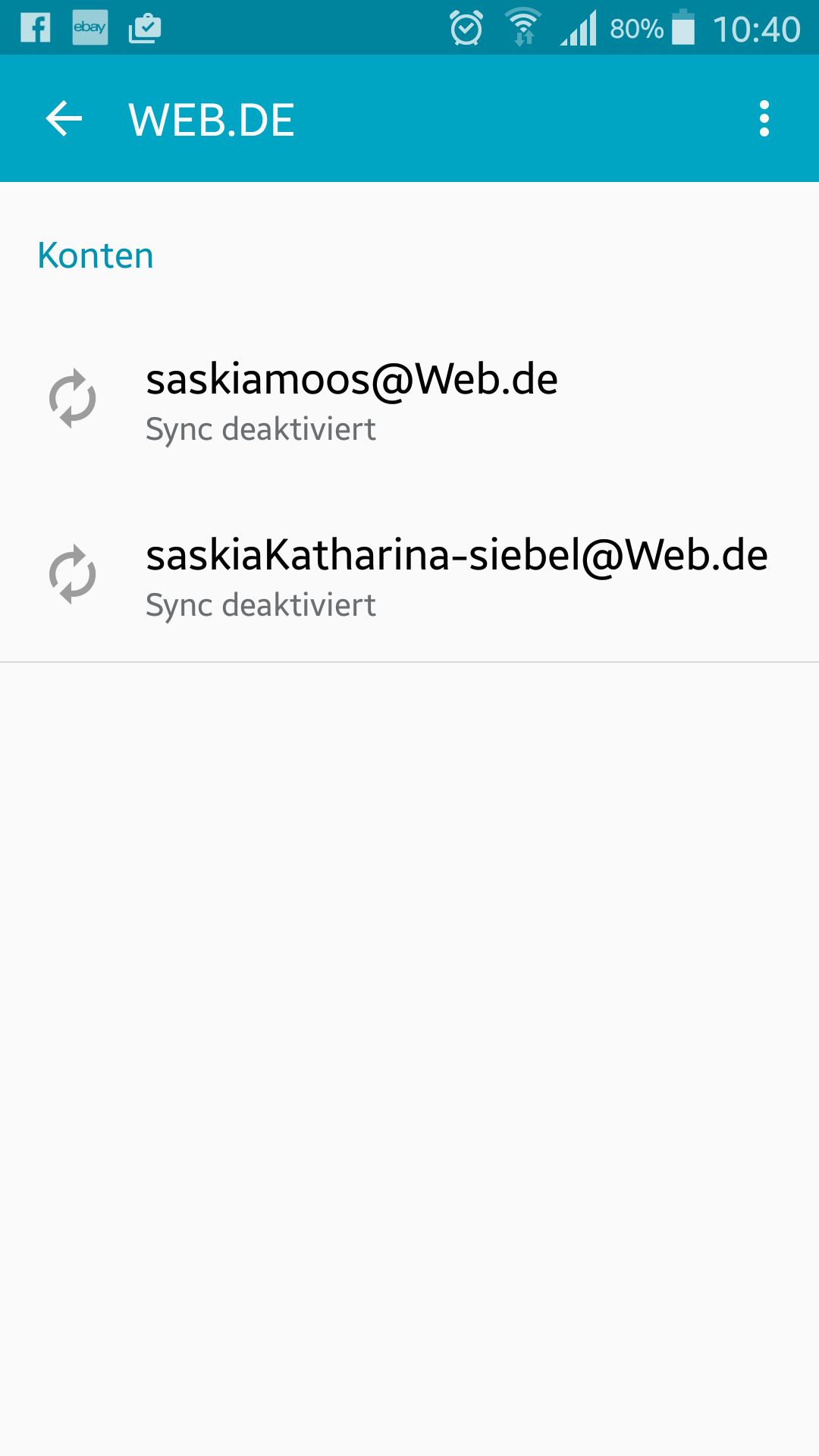 Web.de App Kontaktdaten mit meinem Android Handy ...