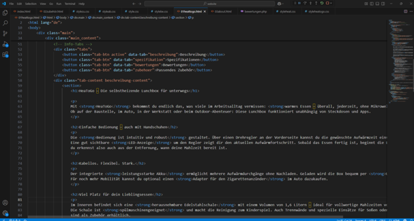 - (Webseite, HTML, Code)