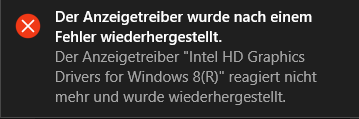 Fehlermeldung - (Computer, Grafikkarte, Fehler)