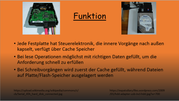 Funktionen 1. Folie - (Informatik, Festplatte)