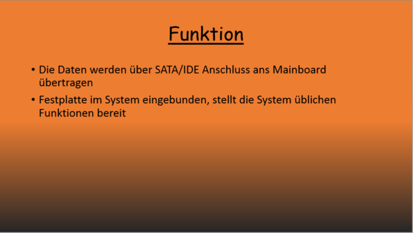 Funktionen 2. Folie - (Informatik, Festplatte)