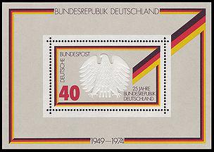 25 Jahre Bundesrepublik Deutschland (Blocknummer 10) - (Deutschland, Finanzen, Wert)