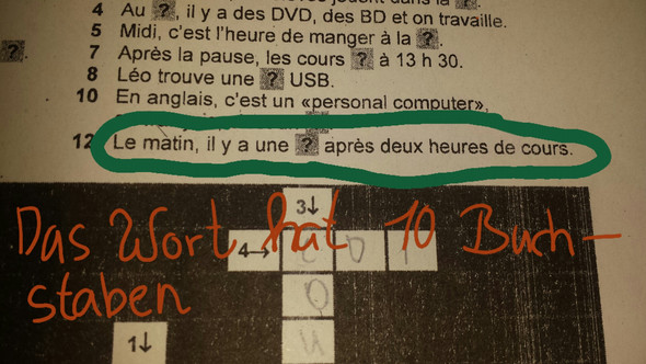 Weiss Jemand Was Da Hin Kommt Franzosisches Kreuzwortratsel