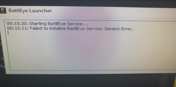 Failed To Initialize Battleye Service Generic Error Chto Delat