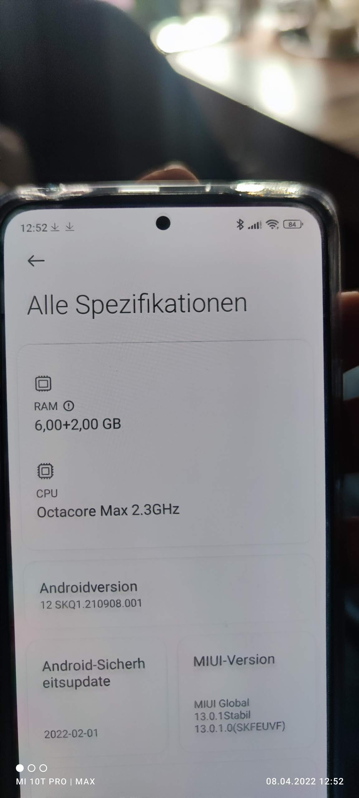 Weiß jemand was dieses Ausrufezeichen beim RAM bedeutet beim xiaomi Note 10 Pro?