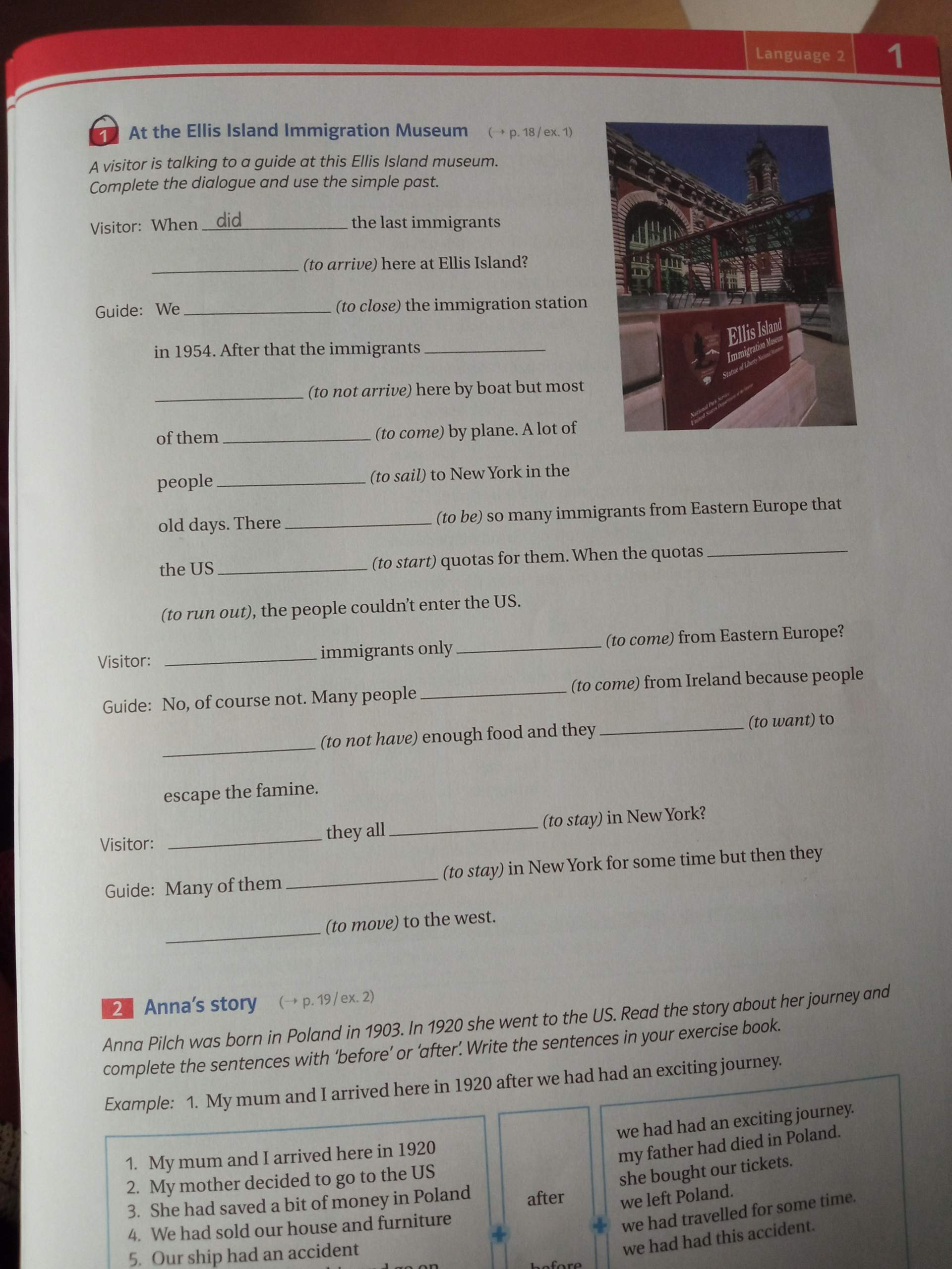 Weiß jemand wie das geht oder was man da einsetzen soll? (Englisch, Hausaufgaben)