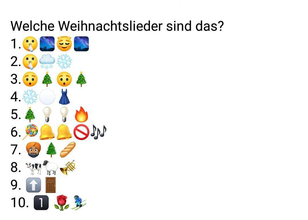 Weiß jemand, wie die Weihnachtslieder von 710 heißen?