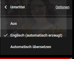 Weiß jemand wie man bei Youtube Untertitel übersetzer auf Deutsch umstellen kann?