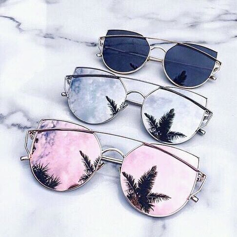 Sonnenbrille bunte Gläser metall - (Amerika, Sommer, Sonne)