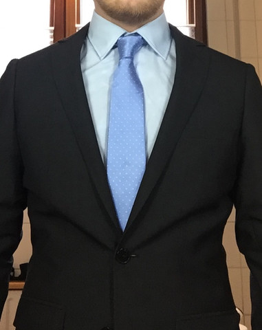 Anzug krawatte blauer schwarze Outfit