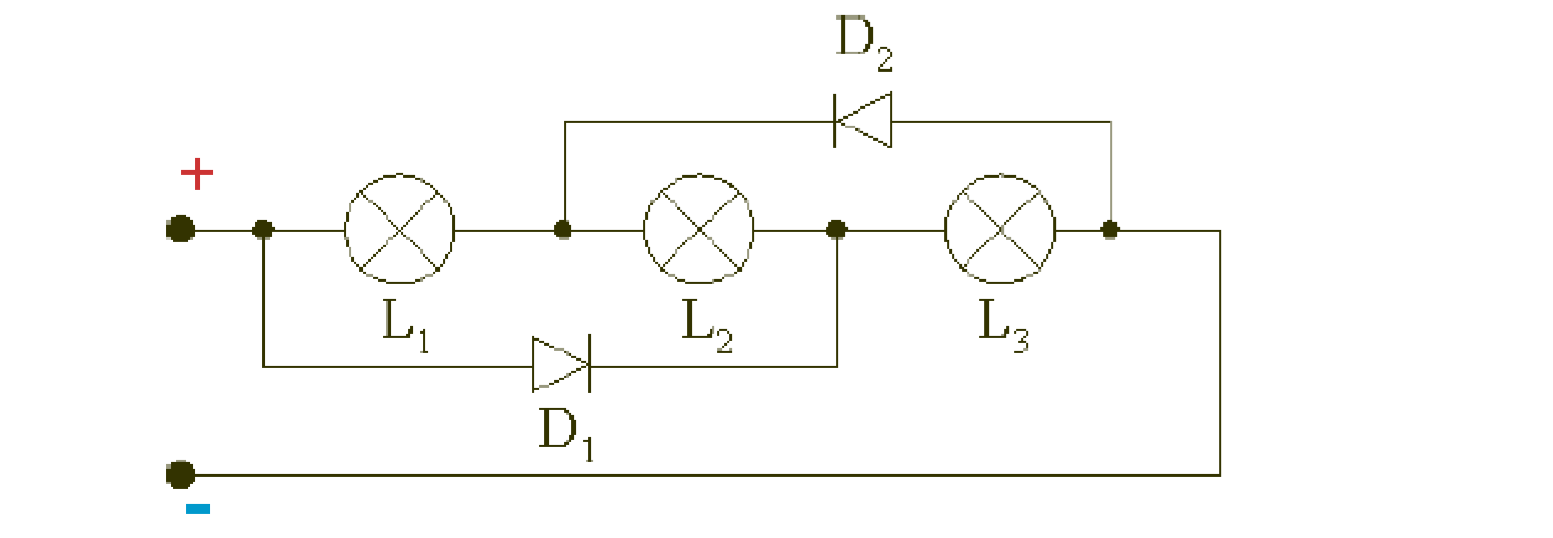 Welche Lampen werden leuchten? (Schule, Physik, Diode)