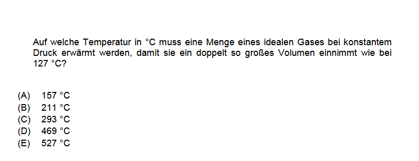 Welche Temperatur? (Formel)