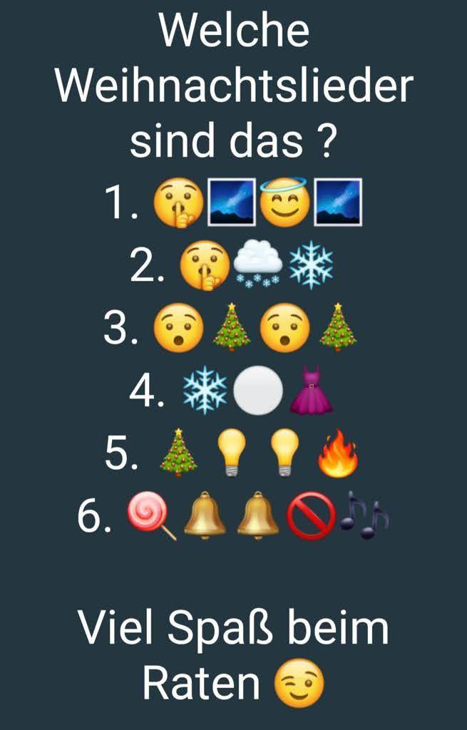 Welche Weihnachtslieder sind es? (Musik, Weihnachten, Liedersuche)