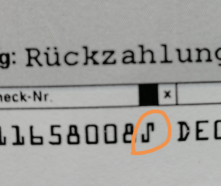 Welcher Buchstabe Ist Das Auf Diesem Scheck Geld Finanzen Bank