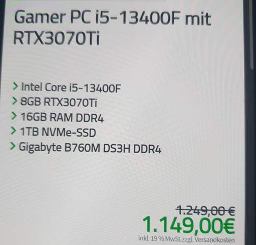 welcher gaming pc lohnt sich mehr der mit dem 3070ti kostet ca. 50 € mehr ?