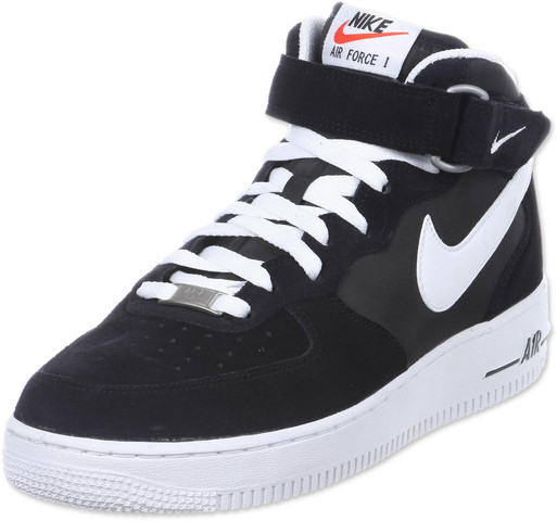 Nike Air Force One Schwarz weiß mid - (Nike, Sneaker, Linksuche)