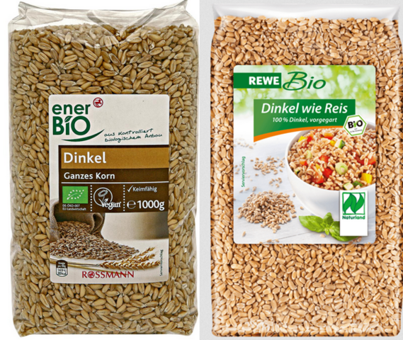 Welcher Unterschied besteht zwischen "Dinkel ganzes Korn" und "Dinkel wie Reis"?