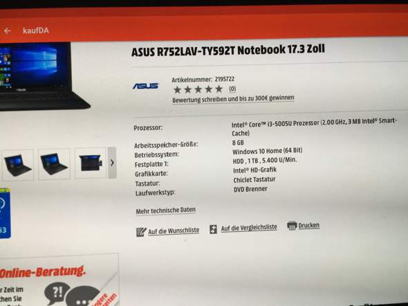 Asus 1 - (Studium, Notebook, suche )